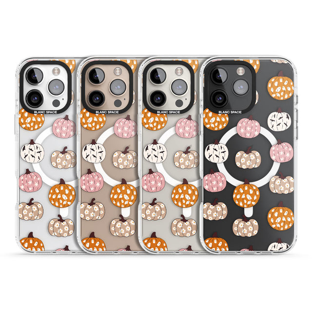 Floral Pumpkins Impact Magsafe Phone Case for iPhone 16 Pro, iPhone 16 Pro Max