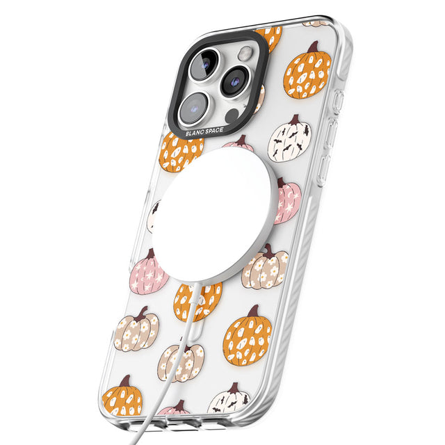 Floral Pumpkins Impact Magsafe Phone Case for iPhone 16 Pro, iPhone 16 Pro Max