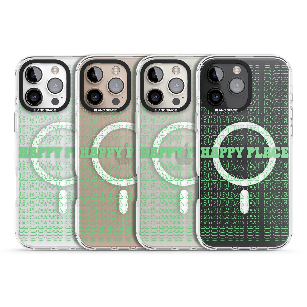 iPhone 16 Pro Max Happy Place (Green) Clear Impact Phone Case + Magsafe