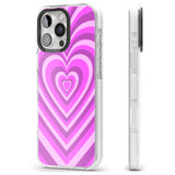 iPhone 16 Pro Max Pink Heart Illusion Black Impact Phone Case