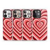 iPhone 16 Pro Max Red Heart Illusion Black Impact Phone Case