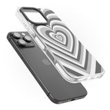 iPhone 16 Pro Max Monochrome Heart Illusion Black Impact Phone Case