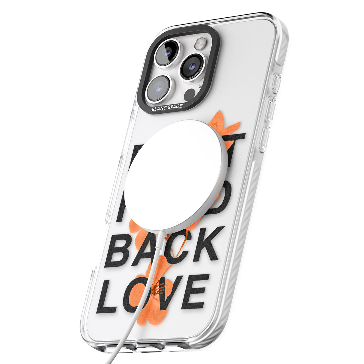 iPhone 16 Pro Max Don't Hold Back Love - Orange & Black Black Impact Phone Case