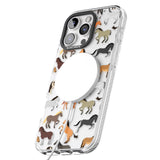 iPhone 16 Pro Max Horse Pattern Black Impact Phone Case