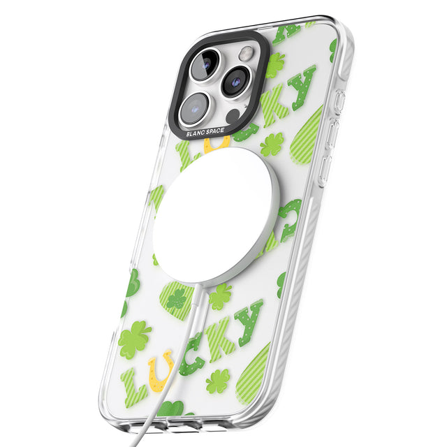 iPhone 16 Pro Max Lucky Irish Clover Black Impact Phone Case