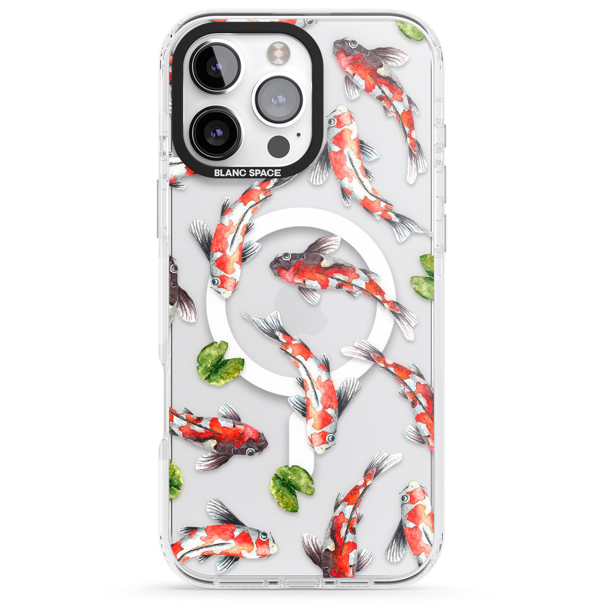 iPhone 16 Pro Max Koi Fish Japanese Watercolour Black Impact Phone Case