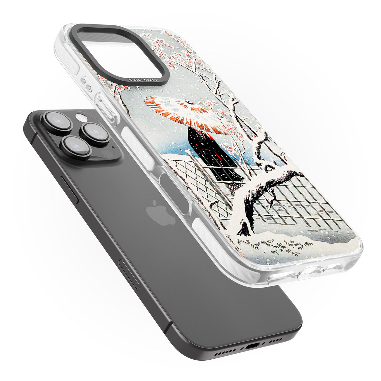 iPhone 16 Pro Max Plum Tree in Snow by Hiroaki Takahashi Black Impact Phone Case + Magsafe