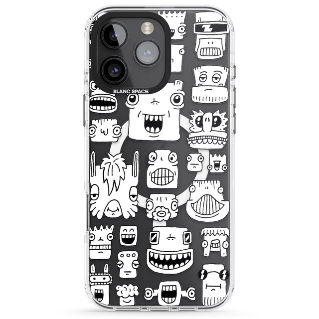 iPhone 16 Pro Max Burst Heads Black Impact Phone Case