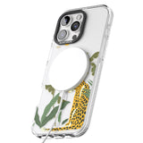 iPhone 16 Pro Max Large Jaguar Clear Jungle Cat Pattern Black Impact Phone Case