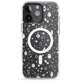 iPhone 16 Pro Max White Magic Black Impact Phone Case