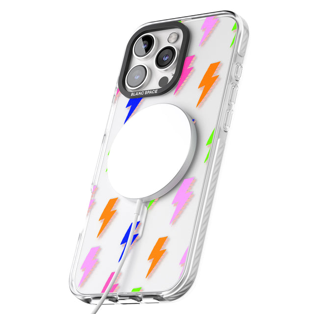 iPhone 16 Pro Max Rainbow Pop Lightning Black Impact Phone Case