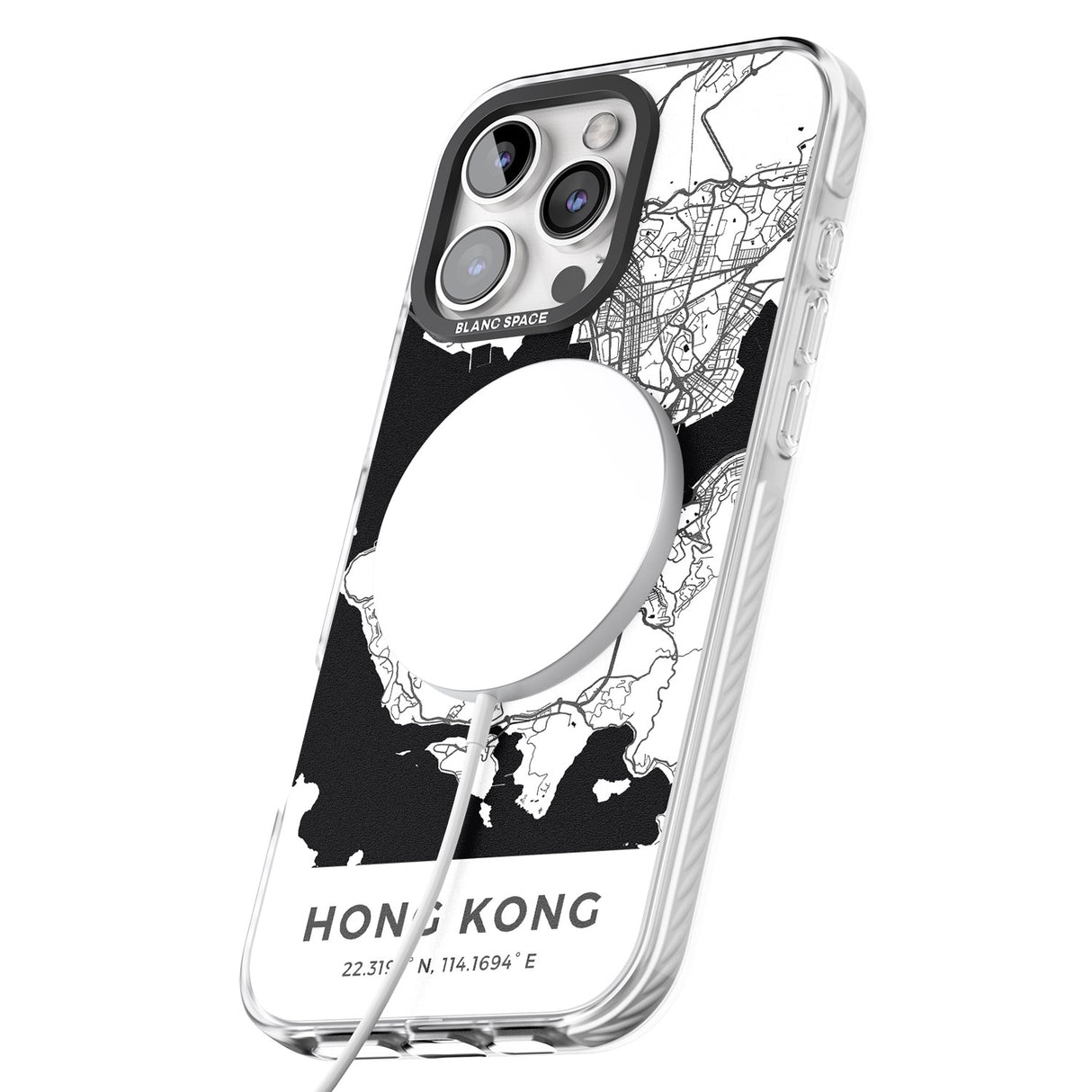 iPhone 16 Pro Max Map of Hong Kong Black Impact Phone Case