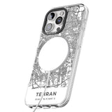 iPhone 16 Pro Max Map of Tehran, Iran Black Impact Phone Case