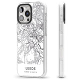 iPhone 16 Pro Max Map of Leeds, England Black Impact Phone Case