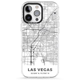 iPhone 16 Pro Max Map of Las Vegas, Nevada Black Impact Phone Case