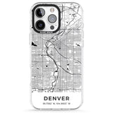 iPhone 16 Pro Max Map of Denver, Colorado Black Impact Phone Case