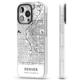 iPhone 16 Pro Max Map of Denver, Colorado Black Impact Phone Case