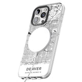 iPhone 16 Pro Max Map of Denver, Colorado Black Impact Phone Case