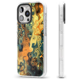 iPhone 16 Pro Max Gold Green Marble Black Impact Phone Case