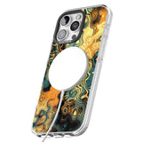 iPhone 16 Pro Max Gold Green Marble Black Impact Phone Case