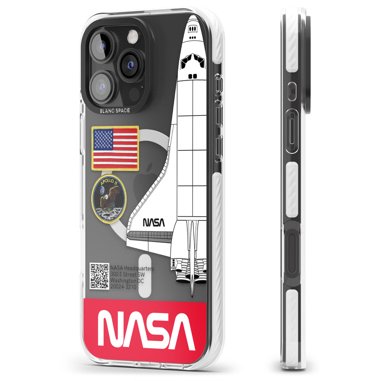 iPhone 16 Pro Max NASA Apollo 11 Black Impact Phone Case