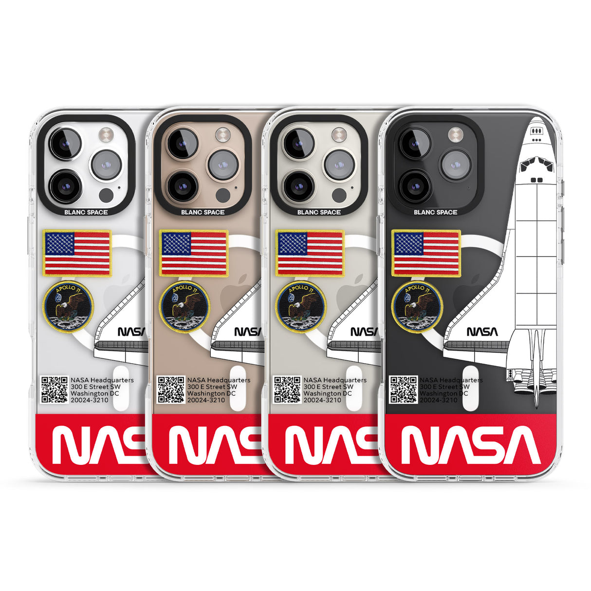 iPhone 16 Pro Max NASA Apollo 11 Black Impact Phone Case