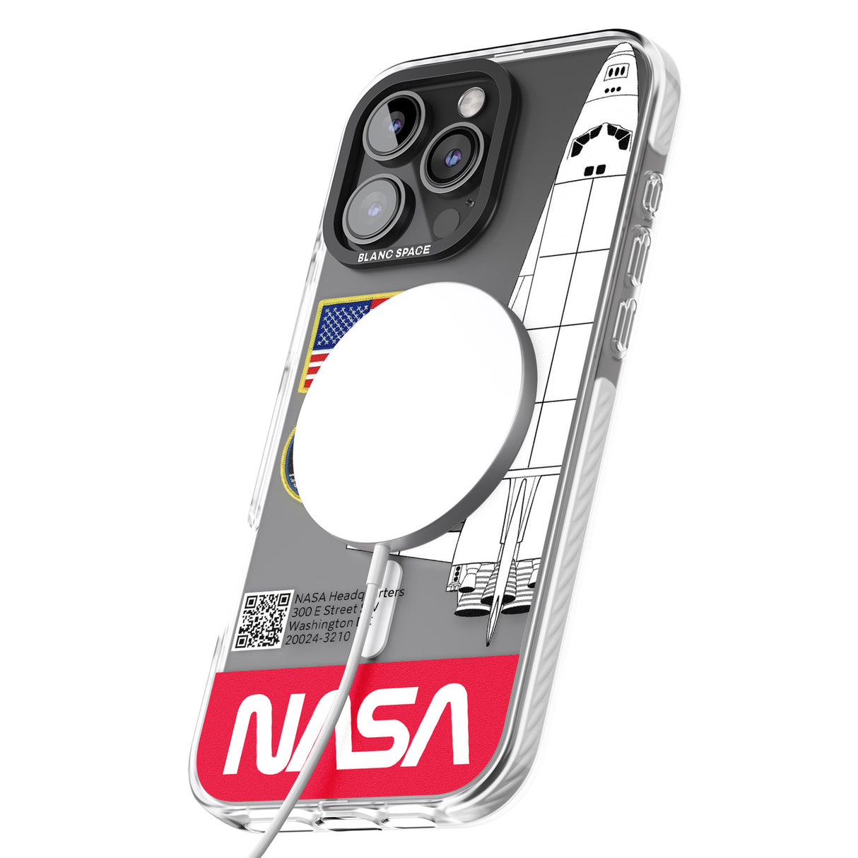 iPhone 16 Pro Max NASA Apollo 11 Black Impact Phone Case