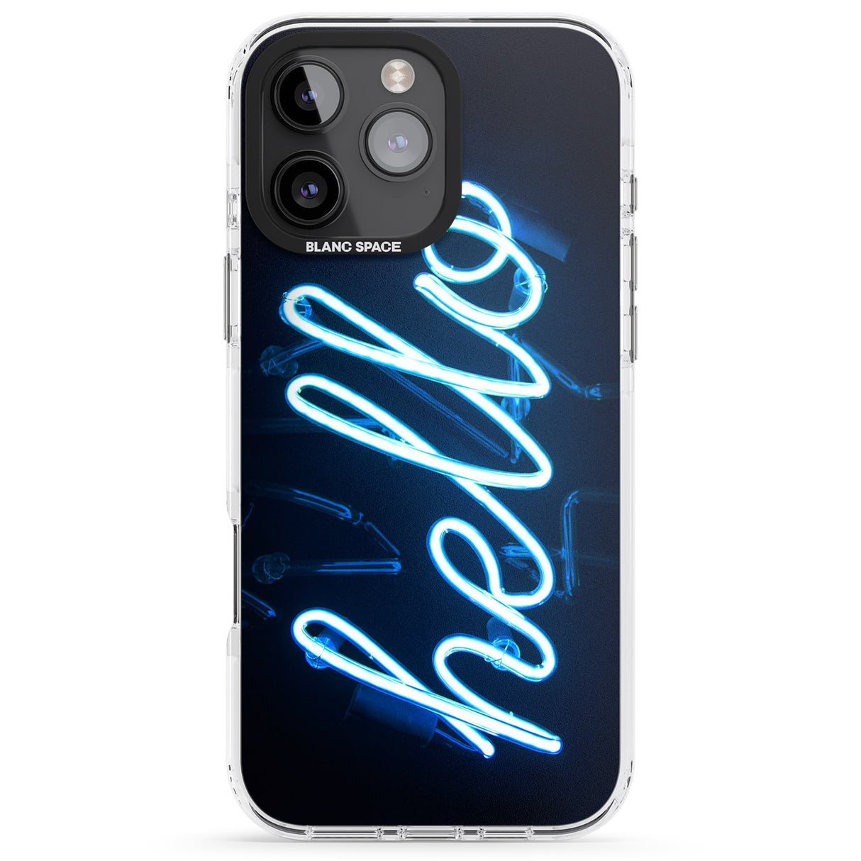 "Hello" Blue Cursive Neon Sign