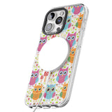 iPhone 16 Pro Max Forrest Owl Clear Pattern Black Impact Phone Case