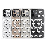 iPhone 16 Pro Max Panda Face Pattern Black Impact Phone Case