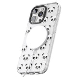 iPhone 16 Pro Max Panda Face Pattern Black Impact Phone Case