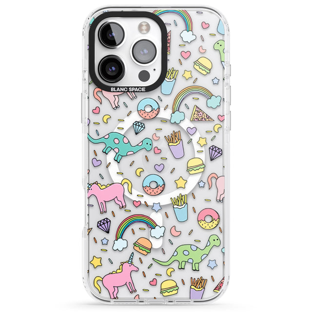 iPhone 16 Pro Max Cute Pattern Black Impact Phone Case