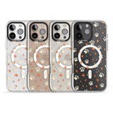 iPhone 16 Pro Max Paws & Hearts Pattern (Clear) Black Impact Phone Case