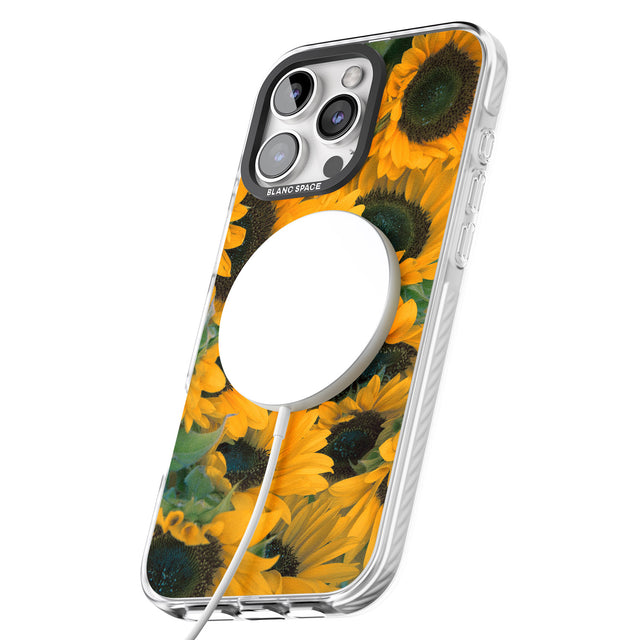 iPhone 16 Pro Max Sunflowers Black Impact Phone Case