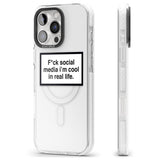 iPhone 16 Pro Max F*ck Social Media Black Impact Phone Case