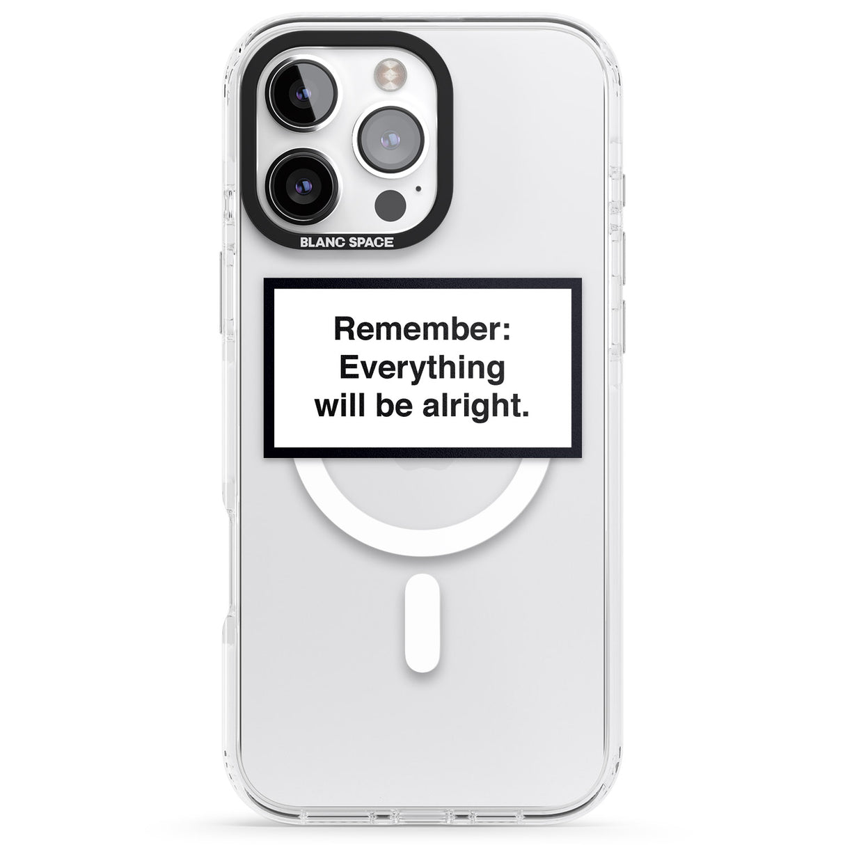 iPhone 16 Pro Max Everything Will Be Alright Black Impact Phone Case