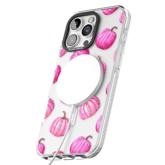 Pink Pumpkins Impact Magsafe Phone Case for iPhone 16 Pro, iPhone 16 Pro Max