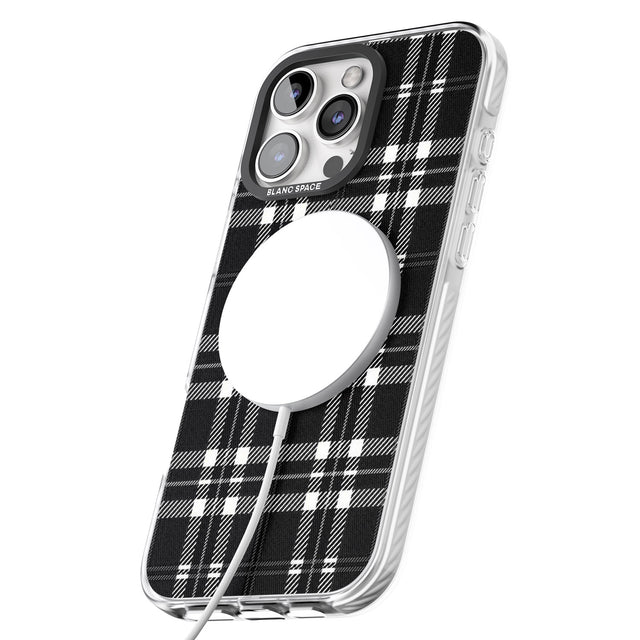 iPhone 16 Pro Max Divine Black Plaid Black Impact Phone Case