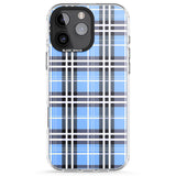 iPhone 16 Pro Max Blue Plaid Black Impact Phone Case