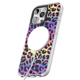 iPhone 16 Pro Max Rainbow Gradient Leopard Print Black Impact Phone Case