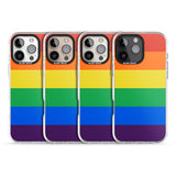 iPhone 16 Pro Max Rainbow Stripes Black Impact Phone Case