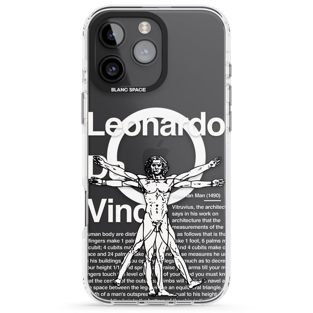 iPhone 16 Pro Max Vitruvian Man Black Impact Phone Case