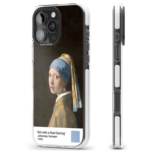 iPhone 16 Pro Max Girl with a Pearl Earring Black Impact Phone Case