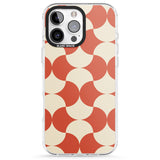 iPhone 16 Pro Max Abstract Retro Shapes: Psychedelic Pattern Black Impact Phone Case