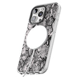 iPhone 16 Pro Max Pastel Snakeskin - Grey Black Impact Phone Case