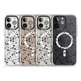 iPhone 16 Pro Max Black Cosmic Galaxy Pattern Black Impact Phone Case