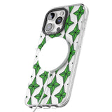 iPhone 16 Pro Max Emerald Stars Pattern (Clear) Black Impact Phone Case