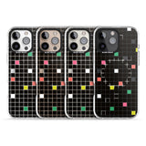 iPhone 16 Pro Max Vibrant Black Geometric Grid Black Impact Phone Case