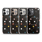 iPhone 16 Pro Max Earthtone Black Geometric Grid Black Impact Phone Case