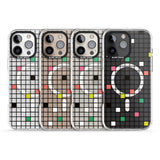 iPhone 16 Pro Max Vibrant Clear Geometric Grid Black Impact Phone Case